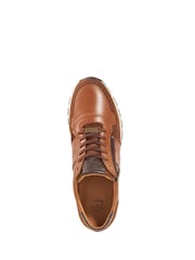 Dune London Brown Thame Side Zip Detail Runner Trainers - Image 4 of 5