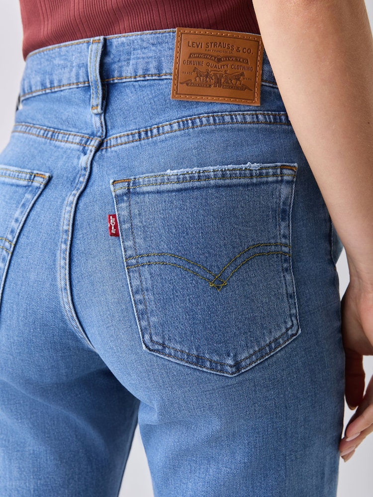 Mid Blå Denim - Levi's® 724 High Rise Straight Jeans - Bilde 6 av 6