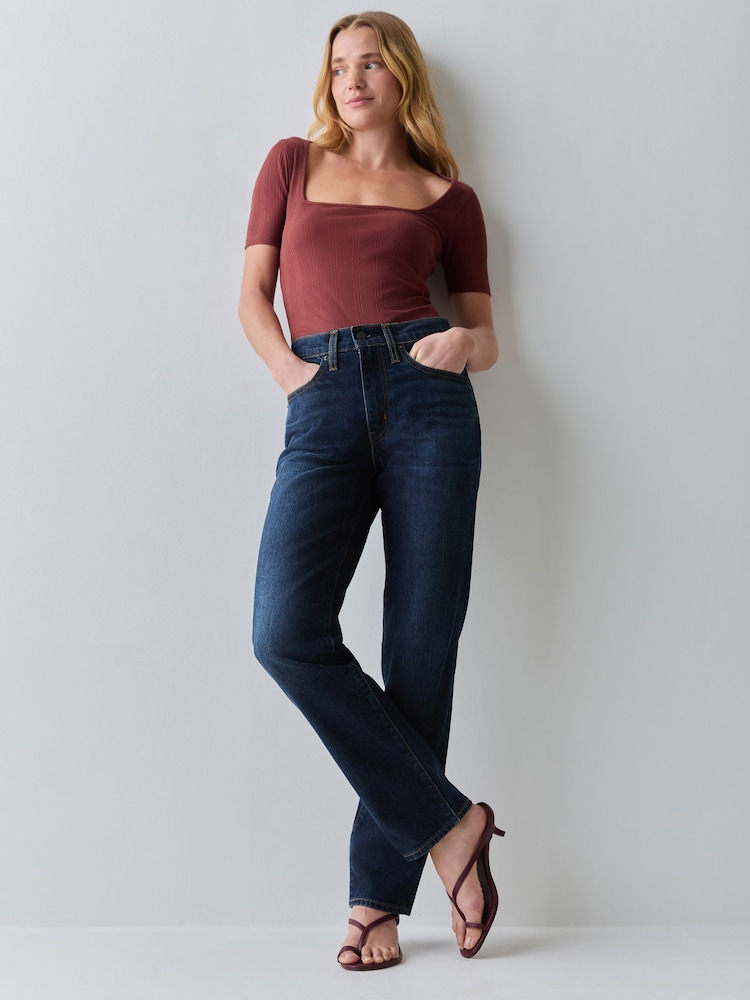 Levi's® Dark Blue 724 High Rise Straight Jeans - Image 2 of 7