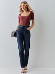 Levi's® Dark Blue 724 High Rise Straight Jeans - Image 3 of 7