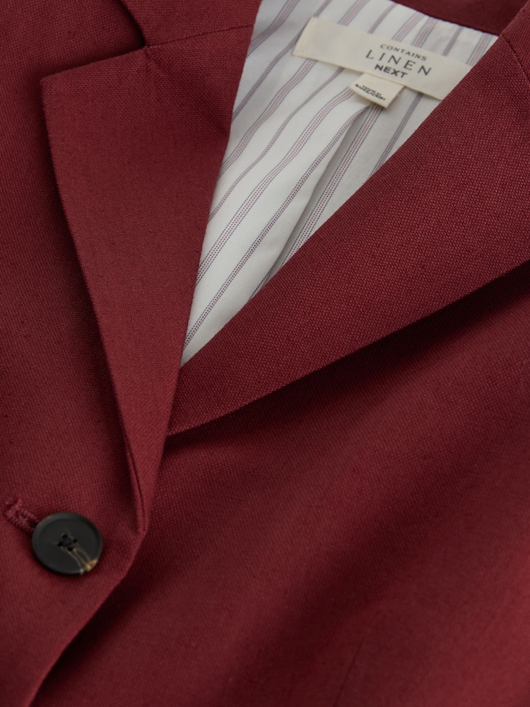 Rust Brown Linen Rich Collared Waistcoat - Image 8 of 8 Rust Brown Linen Rich Collared Waistcoat - Image 8 of 8