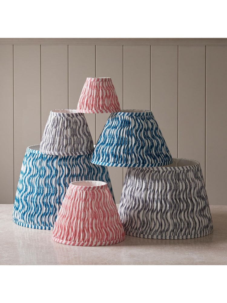 Gallery Home Pearl Grey Ripple Printed Fabric Shade 16cm - Image 5 of 5 Gallery Home Pearl Grey Ripple Printed Fabric Shade 16cm - Image 5 of 5