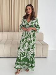 Verde - Vestido longo de bordaGirl In Mind Dorothy Print - Imagem 2 de 5