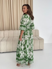 Verde - Vestido longo de bordaGirl In Mind Dorothy Print - Imagem 3 de 5