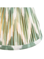 Gallery Home Cotswold Green Zigzag Printed Fabric Shade 16cm - Image 3 of 5