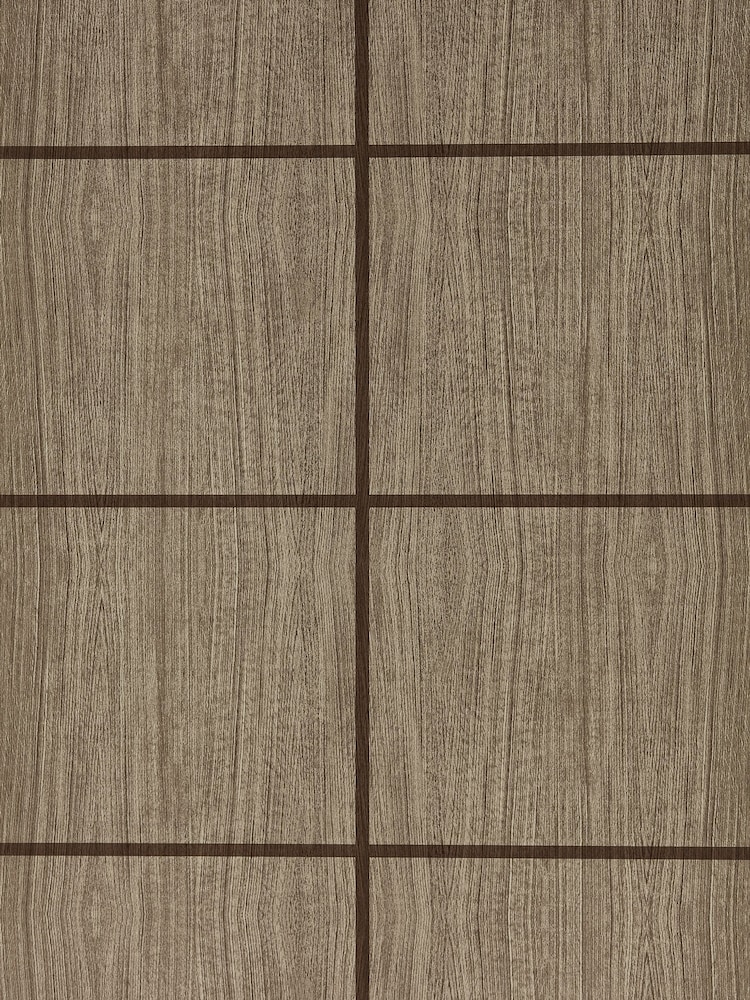 Harlequin Walnut Gloss Wood Blocks Kasuri Wallcoverings 10M Wallpaper - Image 1 of 1