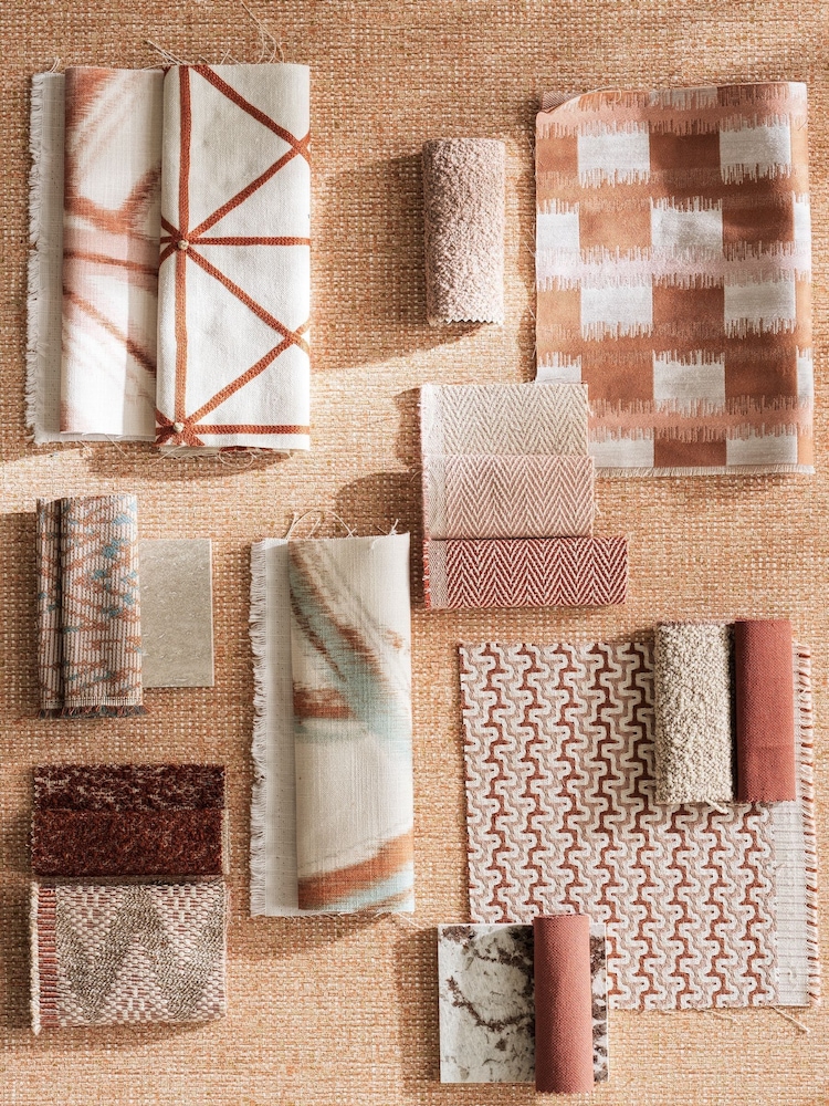 Harlequin Rust Mansa Kasuri Wallcoverings 10M Wallpaper - Image 2 of 2