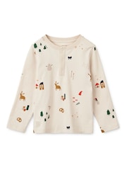 Liewood Cream Wilhelm Printed Christmas Pyjamas Set - Image 2 of 4