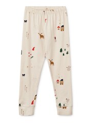Liewood Cream Wilhelm Printed Christmas Pyjamas Set - Image 3 of 4