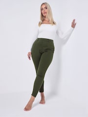 Yours Curve Green Grace Jeggings - Image 2 of 5