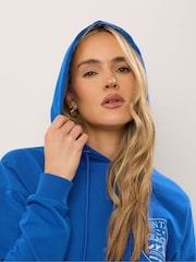 Long Tall Sally Blue Overhead Hoodie - Image 4 of 6