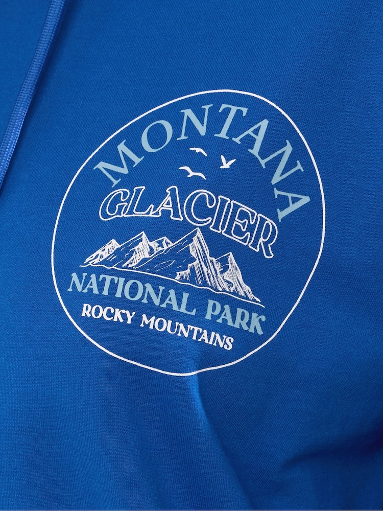 Long Tall Sally Blue Overhead Hoodie - Image 6 of 6