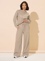 PixieGirl Petite Natural Monte Carlo Wide Leg Joggers - Image 2 of 5