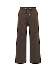 PixieGirl Petite Brown Wide Fit Patch Pocket Wide Leg Joggers - Image 5 of 5