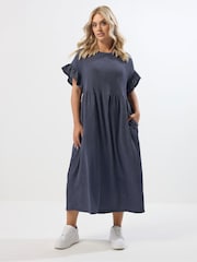Yours Curve Jersey Frill Texture Dress - Imagem 2 de 5
