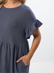 Yours Curve Jersey Frill Texture Dress - Imagem 4 de 5