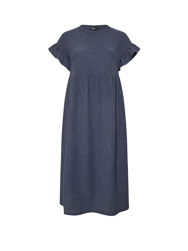Yours Curve Jersey Frill Texture Dress - Imagem 5 de 5