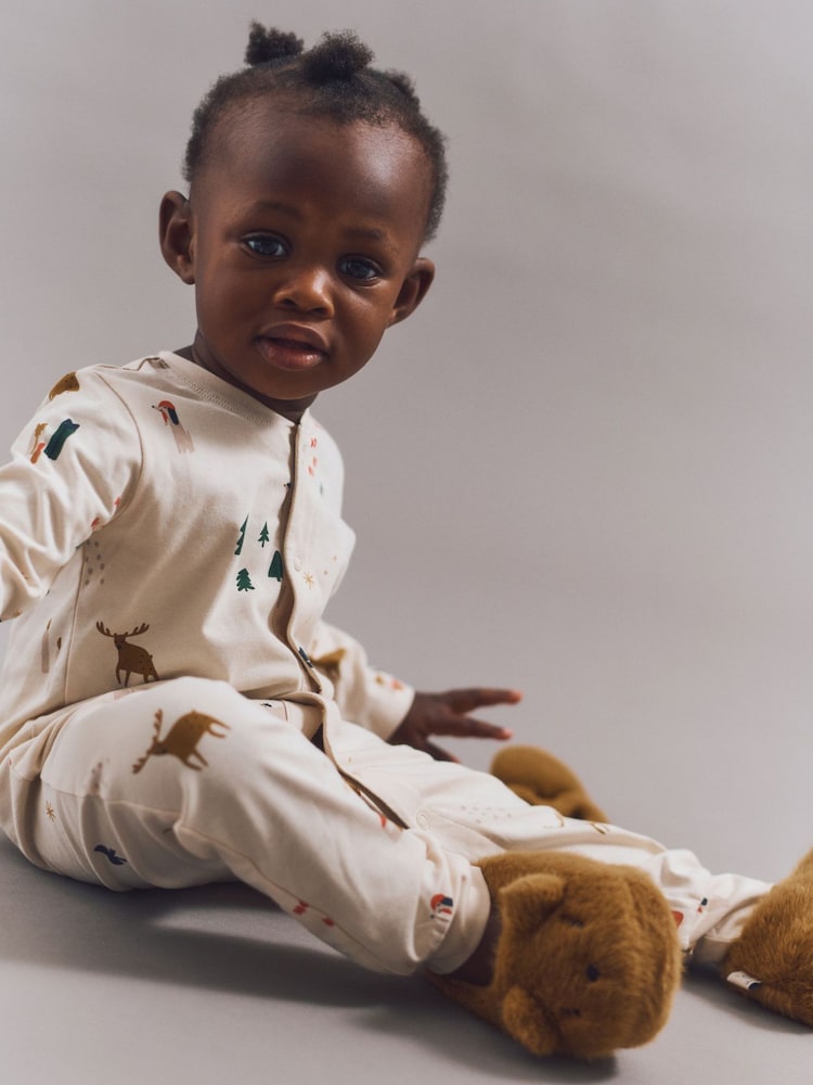 Liewood Cream Birk Printed Pyjama Jumpsuit - Image 1 of 3