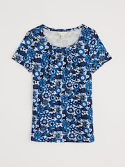 Seasalt Cornwall Blue Appletree Print T-Shirt - Image 4 of 5