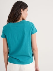 Seasalt Cornwall Blue Teal Appletree T-Shirt - Image 2 of 5