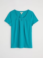 Seasalt Cornwall Blue Teal Appletree T-Shirt - Image 4 of 5
