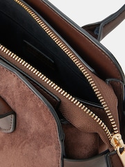 Accessorize Brown Suedette Bowler Bag - Image 4 of 5