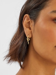 Accessorize Gold Tone 14ct Snake Stud Earrings - Image 3 of 3
