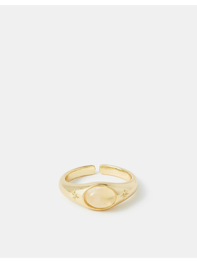 Accessorize Gold Tone 14ct Moonstone Adjustable Ring - Image 2 of 3 Accessorize Gold Tone 14ct Moonstone Adjustable Ring - Image 2 of 3