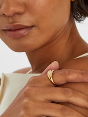 Accessorize Gold Tone 14ct Moonstone Adjustable Ring - Image 3 of 3