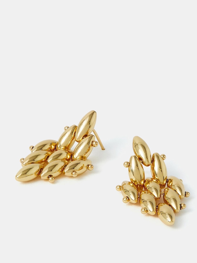 Accessorize Gold Tone 14ct Diamond Drop Earrings - Image 1 of 2