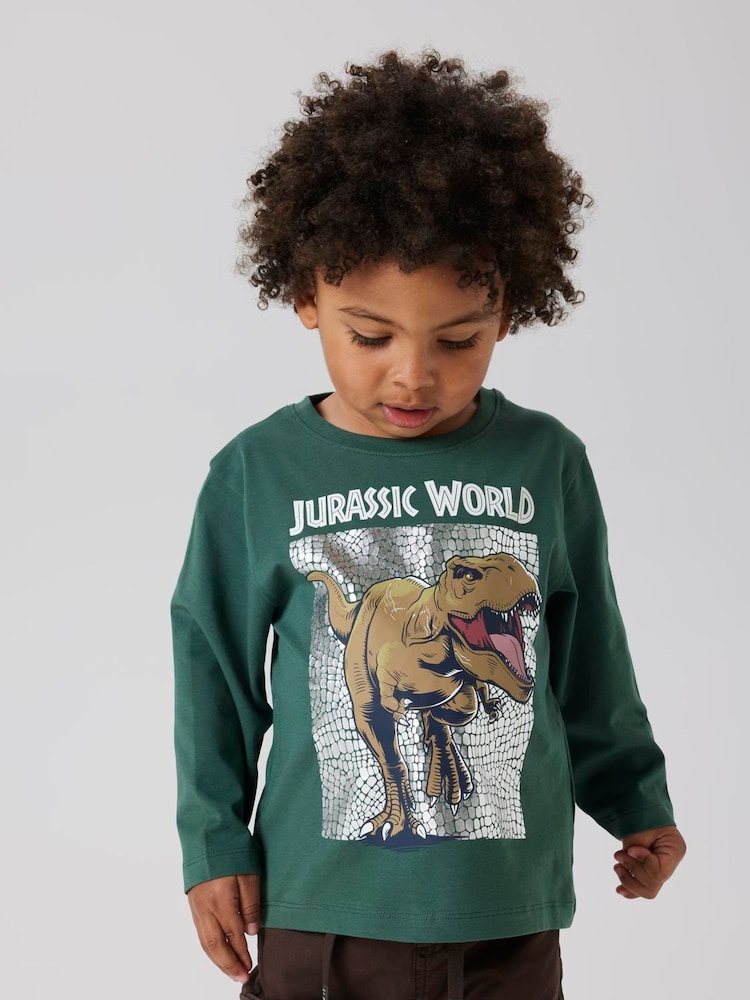 Name It Jurassic World Graphic Print Long Sleeve T-Shirt - Imagen 1 de 5