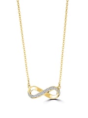 The Diamond Store White Infinity 0.08ct Necklace Lab Diamonds in 18K Gold Vermeil - Image 1 of 2