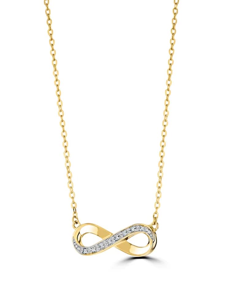 The Diamond Store White Infinity 0.08ct Necklace Lab Diamonds in 18K Gold Vermeil - Image 1 of 2