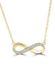 The Diamond Store White Infinity 0.08ct Necklace Lab Diamonds in 18K Gold Vermeil - Image 2 of 2