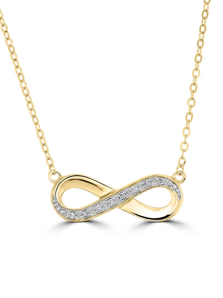 The Diamond Store White Infinity 0.08ct Necklace Lab Diamonds in 18K Gold Vermeil - Image 2 of 2