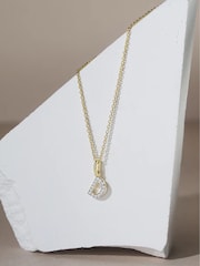 The Diamond Store White Love Letter Initial 0.10ct Lab Diamond Necklace in 18K Gold Vermeil - Image 2 of 2