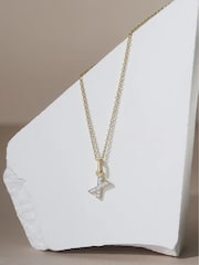 The Diamond Store White Love Letter Initial 0.10ct Lab Diamond Necklace in 18K Gold Vermeil - Image 2 of 2