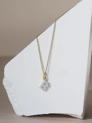 The Diamond Store White Love Letter Initial 0.10ct Lab Diamond Necklace in 18K Gold Vermeil - Image 3 of 4