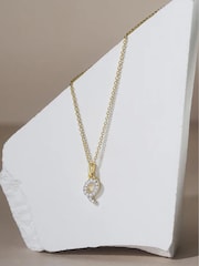 The Diamond Store White Love Letter Initial 0.10ct Lab Diamond Necklace in 18K Gold Vermeil - Image 2 of 2