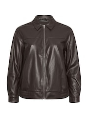 Jaqueta bomber Yours Curve com gola de PU - Imagem 5 de 5