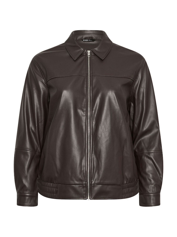 Jaqueta bomber Yours Curve com gola de PU - Imagem 5 de 5