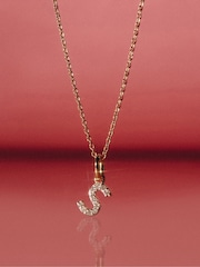 The Diamond Store White Love Letter Initial 0.10ct Lab Diamond Necklace in 18K Gold Vermeil - Image 4 of 4