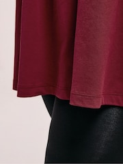 Yours Curve Red Peplum Cotton Short Sleeve Top - Image 4 of 5