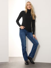 Long Tall Sally Black Roll Neck Jumper - Image 2 of 5