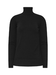 Long Tall Sally Black Roll Neck Jumper - Image 5 of 5