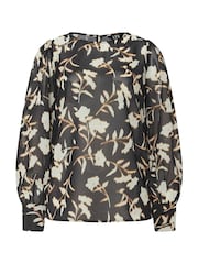 Long Tall Sally Black Scoop Neck Georgette Top - Image 5 of 5