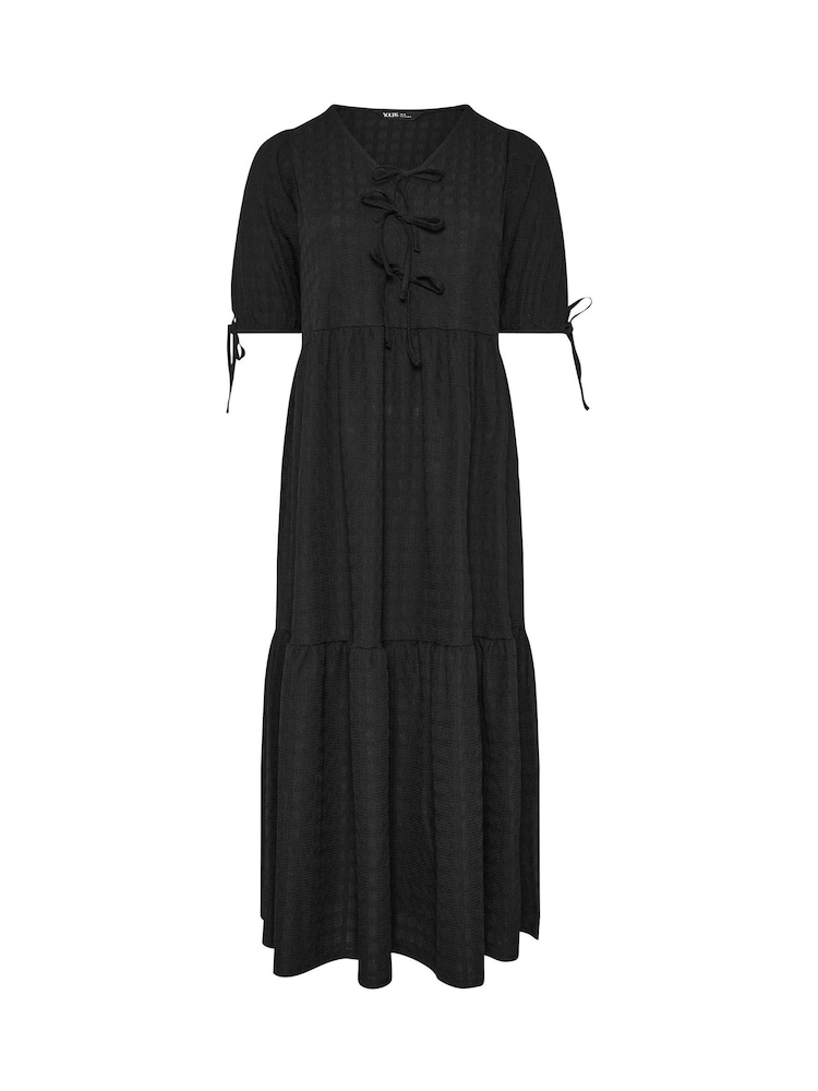 Vestido Yours Curve com manga bufante e laço - Imagem 6 de 6