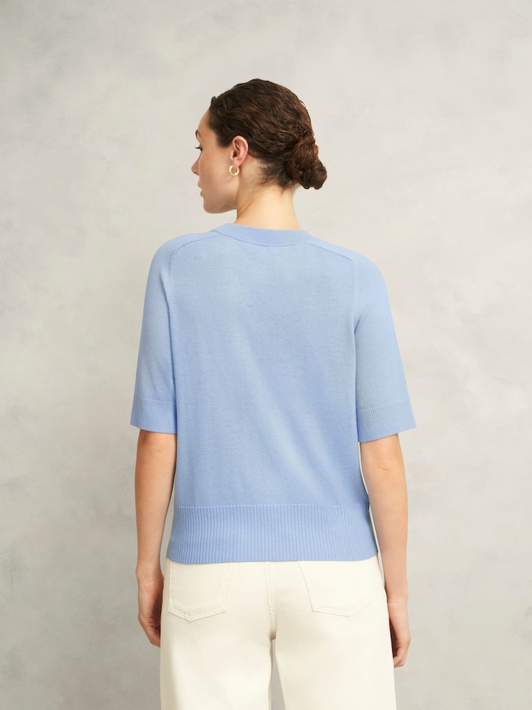 Hobbs Blue Leena Knitted Top - Image 2 of 4