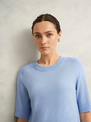 Hobbs Blue Leena Knitted Top - Image 3 of 4
