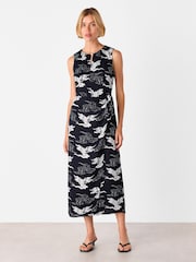 Vestido midi com amarração na cintura Whistles Cloud - Imagem 1 de 5